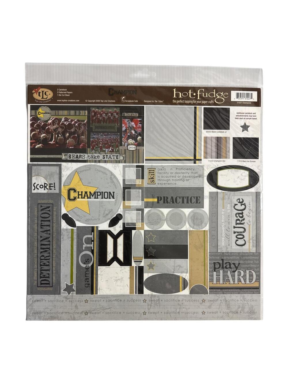 TLC 2006 Hot Fudge Champion Scrapbook Paper Pack Sealed